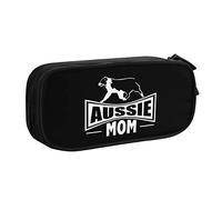 IUBBKI Aussie Mom Australian Shepherd Dog Trousse à Crayons Grande capacité Double Couche Office School Portable Trousse à Crayons