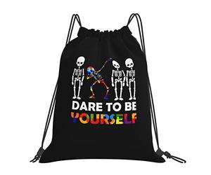 IUBBKI Autisme conscience autisme psychologie Aspergers 14x16 en sac à dos à cordon sac de sport léger sac de basket étanche