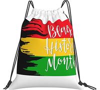 IUBBKI Black History Month 2023 Sac à dos, Sac de sport Sackpack String Pochette de rangement pour Gym Sports Yoga Voyage Femmes Hommes