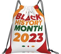 IUBBKI Black History Month 2023 Sac à dos, Sac de sport Sackpack String Pochette de rangement pour Gym Sports Yoga Voyage Femmes Hommes