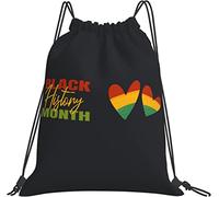 IUBBKI Black History Month 2023 Sac à dos, Sac de sport Sackpack String Pochette de rangement pour Gym Sports Yoga Voyage Femmes Hommes