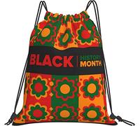 IUBBKI Black History Month 2023 Sac à dos, Sac de sport Sackpack String Pochette de rangement pour Gym Sports Yoga Voyage Femmes Hommes