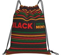 IUBBKI Black History Month 2023 Sac à dos, Sac de sport Sackpack String Pochette de rangement pour Gym Sports Yoga Voyage Femmes Hommes