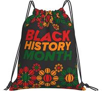 IUBBKI Black History Month 2023 Sac à dos, Sac de sport Sackpack String Pochette de rangement pour Gym Sports Yoga Voyage Femmes Hommes