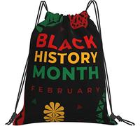 IUBBKI Black History Month 2023 Sac à dos, Sac de sport Sackpack String Pochette de rangement pour Gym Sports Yoga Voyage Femmes Hommes