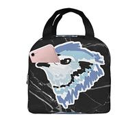 IUBBKI Blue Jay Bird Lunch Bags Boîte à lunch isolée avec sac fourre-tout plus frais réutilisable de poche pour la plage de pique-nique