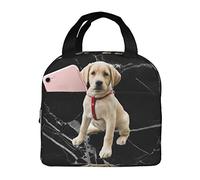 IUBBKI Boîte à lunch isolée par sacs à lunch de chiot de laboratoire jaune avec sac fourre-tout plus frais réutilisable de poche pour la plage de pique-nique