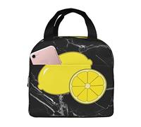 IUBBKI Boîte à lunch isolée par sacs à lunch de citron avec sac fourre-tout plus frais réutilisable de poche pour la plage de pique-nique