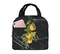 IUBBKI Boîte à lunch isolée par sacs à lunch de fruits orange et citron vert avec sac fourre-tout plus frais réutilisable de poche pour la plage de pique-nique
