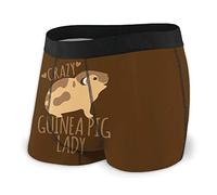 IUBBKI Boxer Classique pour Hommes Crazy Cochon d'Inde Dame nouveauté Boxer Shorts sous-vêtements imprimés Boxer Extensible avec Pochette