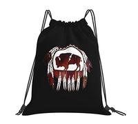 IUBBKI Buffalo Native American Sac à Dos à Cordon Noir Sac de Sport Sac de Sport Sac à Dos pour Hommes Femmes Enfants