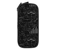 IUBBKI Chiffres et formules Porte-Crayon Grande capacité Pochette à Crayons Durable Sac de Rangement pour Stylo avec Pochette à Fermeture éclair boîte étui Stationnaire