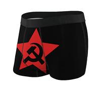 IUBBKI Communiste URSS Marteau Faucille Hommes sous-vêtements Respirant Stretch Boxer Briefs