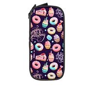 IUBBKI Cupcakes et Beignets Porte-Crayon Grande capacité Pochette à Crayons Durable Sac de Stylo de Rangement avec Pochette à Fermeture éclair boîte étui Stationnaire