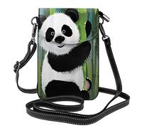 IUBBKI Curious Baby Panda Porte-monnaie pour téléphone portable - Petit portefeuille en cuir à bandoulière Femme Bretelles Sac Carry Card Cosmetics