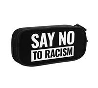 IUBBKI Dites Non au Sac à Crayons raciste Grande capacité Double Couche Office School Portable Pencil Case