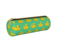 IUBBKI Étui à Crayons en Cuir FunNoveltyRubberDucky Support Pochette boîte Maquillage Sac Organisateur avec Fermeture éclair pour Le Bureau de l'école