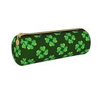 IUBBKI Étui à Crayons en Cuir GreenCloverStPatrick'SDay Support Pochette boîte Maquillage Sac Organisateur avec Fermeture éclair pour Le Bureau de l'école