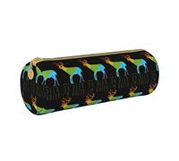 IUBBKI Étui à Crayons en Cuir OhDeerImQueerFunnyGayPride Support Pochette boîte Maquillage Sac Organisateur avec Fermeture éclair pour Le Bureau de l'école