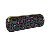 IUBBKI Étui à Crayons en Cuir PopularLeopardGreyEffect Holder Pouch Box Maquillage Sac Organisateur avec Fermeture Éclair pour Le Bureau De L'école