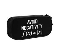 IUBBKI Éviter la négativité Funny Math Pencil Case Grande capacité Double Couche Office School Portable Pencil Case