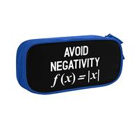 IUBBKI Éviter la négativité Funny Math Pencil Case Grande capacité Double Couche Office School Portable Pencil Case