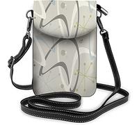 IUBBKI Floral petit téléphone portable sac à main aquarelle Roses Bouquet croissance plante sac à bandoulière pour femmes portefeuille sacs à main et sacs à main foncé