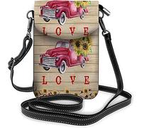 IUBBKI Floral petit téléphone portable sac à main aquarelle Roses Bouquet croissance plante sac à bandoulière pour femmes portefeuille sacs à main et sacs à main foncé