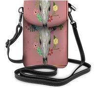 IUBBKI Floral petit téléphone portable sac à main aquarelle Roses Bouquet croissance plante sac à bandoulière pour femmes portefeuille sacs à main et sacs à main foncé