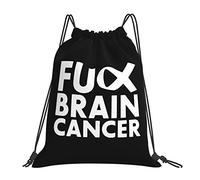 IUBBKI Fuck Brain Cancer Draw String Backpack Unisex Portable Backpack, for School Gym Sports Travel