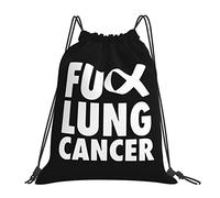IUBBKI Fuck Lung Cancer Draw String Backpack Unisex Portable Backpack, for School Gym Sports Travel