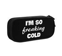 IUBBKI I'm So Freaking Cold Pencil Bag Grande capacité Double Couche Office School Portable Pencil Case