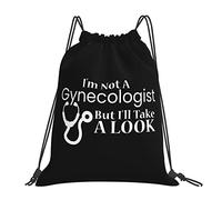 IUBBKI I'MA Gynecologist But I'll Take A Look Drawstring Backpack Unisex Portable Backpack, for School Gym Sports Travel