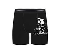 IUBBKI Je ne Peux Pas Garder Mon Calme, Je suis Un Batteur, caleçon Long pour Homme, sous-vêtement élastique Respirant, Culotte de Sport étendue