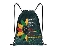 IUBBKI Juneteenth is My Independence Day Sac à dos à cordon étanche Sac de plage Sac de sport Petit sac à dos de voyage Sac à dos de sport pour femme homme