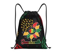 IUBBKI Juneteenth Sunflower Black History Sac à dos à cordon de serrage pour femme et homme