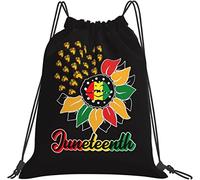 IUBBKI Juneteenth Sunflower Black History Sac à dos afro-américain, sac de sport sac à dos pochette de rangement pour salle de sport, yoga, voyage, femme, homme