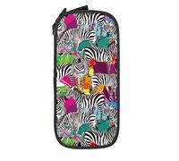 IUBBKI Jungle Zebra Porte-Crayon Grande capacité Pochette à Crayons Durable Sac de Stylo de Rangement avec Pochette à Fermeture éclair boîte étui Stationnaire