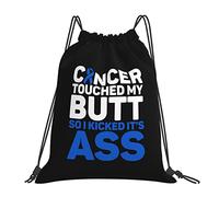 IUBBKI Le cancer a touché mes fesses alors j'ai donné un coup de pied dans le cul sac à dos à cordon étanche sac à dos de sport à cordon de serrage sac de sport