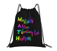 IUBBKI Les erreurs permettent de penser à se produire professeur de mathématiques sac à dos à cordon sac à dos de sport à cordon étanche sac de sport