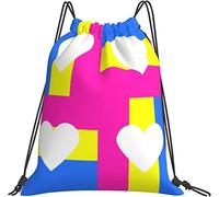 IUBBKI LGBTQ Pansexual Pride Mouth Rainbow Gay Sac à dos, Sac de sport Sackpack String Pochette de rangement pour Gym Sports Yoga Voyage Femmes Hommes