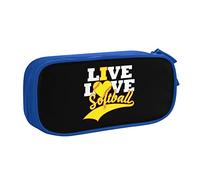 IUBBKI Live Love Softball Baseball Trousse Grande Capacité Double Couche Bureau École Portable Trousse