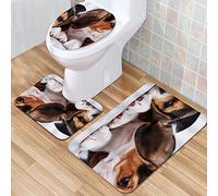 IUBBKI Lot de 3 tapis de salle de bain antidérapants - Tapis de bain absorbant et antidérapant - Tapis de bain pour salle de bain, chambre à coucher, kitch