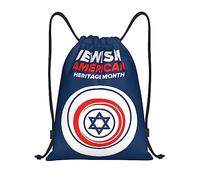 IUBBKI Mois du patrimoine juif américain sac à dos à cordon sac de plage étanche sac de sport petit sac à dos de voyage sac à dos de sport pour femmes hommes