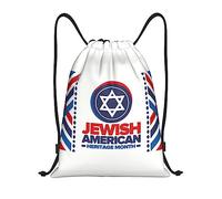 IUBBKI Mois du patrimoine juif américain sac à dos à cordon sac de plage étanche sac de sport petit sac à dos de voyage sac à dos de sport pour femmes hommes