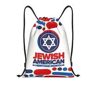 IUBBKI Mois du patrimoine juif américain sac à dos à cordon sac de plage étanche sac de sport petit sac à dos de voyage sac à dos de sport pour femmes hommes