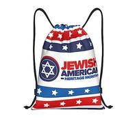 IUBBKI Mois du patrimoine juif américain sac à dos à cordon sac de plage étanche sac de sport petit sac à dos de voyage sac à dos de sport pour femmes hommes