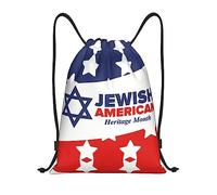 IUBBKI Mois du patrimoine juif américain sac à dos à cordon sac de plage étanche sac de sport petit sac à dos de voyage sac à dos de sport pour femmes hommes
