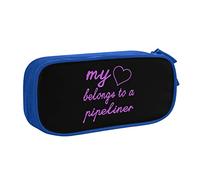 IUBBKI My Heart Belongs to A Pipeliner Pencil Bag Grande capacité Double Couche Office School Portable Pencil Case