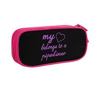 IUBBKI My Heart Belongs to A Pipeliner Pencil Bag Grande capacité Double Couche Office School Portable Pencil Case